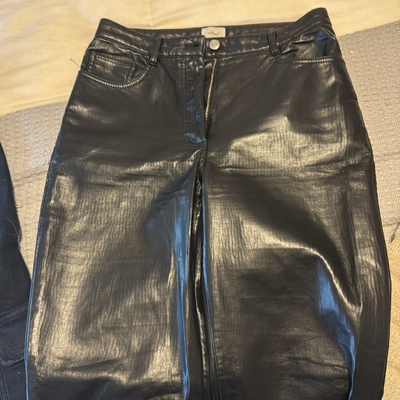 Wilfred Aritzia black leather pants size 8 - Picture 2 of 3
